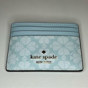 Kate Spade Sea foam Blue Key Card Holder Sleek Design